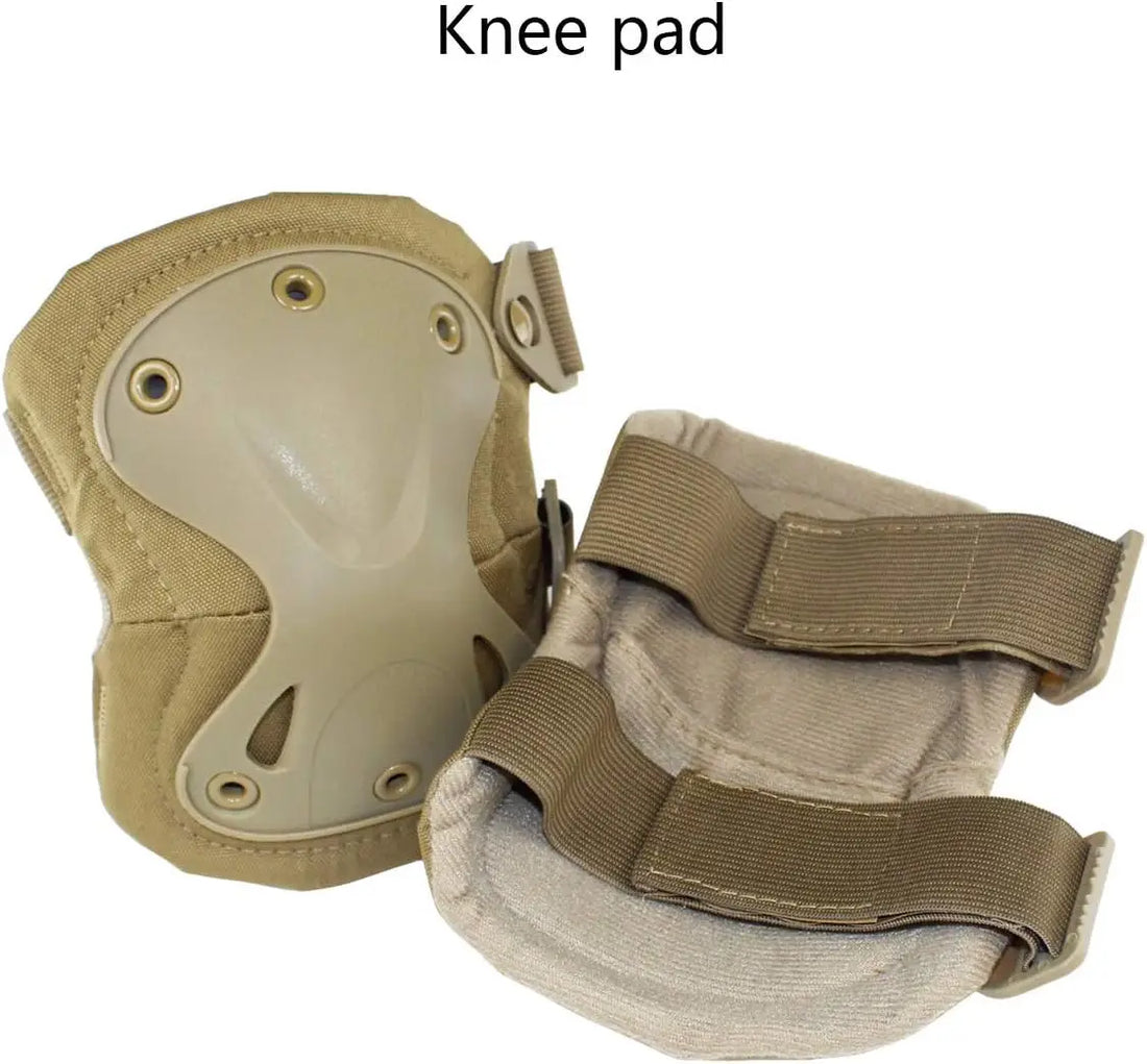 Tactical Combat Knee & Elbow Protective Pads Set for Outdoor CS Paintball Game Cycling Safety Skateboarding Gear Skates Knee Pro